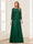 Lace Chiffon Square Neck 3/4 Sleeves 2 Pieces Mother of the Bride Dresses with Appliques & Jacket