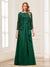 Lace Chiffon Square Neck 3/4 Sleeves 2 Pieces Mother of the Bride Dresses with Appliques & Jacket