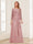 Lace Chiffon Square Neck 3/4 Sleeves 2 Pieces Mother of the Bride Dresses with Appliques & Jacket