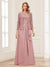 Lace Chiffon Square Neck 3/4 Sleeves 2 Pieces Mother of the Bride Dresses with Appliques & Jacket