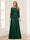 Lace Chiffon Square Neck 3/4 Sleeves 2 Pieces Mother of the Bride Dresses with Appliques & Jacket