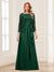 Lace Chiffon Square Neck 3/4 Sleeves 2 Pieces Mother of the Bride Dresses with Appliques & Jacket