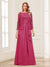Lace Chiffon Square Neck 3/4 Sleeves 2 Pieces Mother of the Bride Dresses with Appliques & Jacket