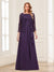 Lace Chiffon Square Neck 3/4 Sleeves 2 Pieces Mother of the Bride Dresses with Appliques & Jacket