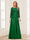 Lace Chiffon Square Neck 3/4 Sleeves 2 Pieces Mother of the Bride Dresses with Appliques & Jacket