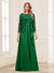 Lace Chiffon Square Neck 3/4 Sleeves 2 Pieces Mother of the Bride Dresses with Appliques & Jacket