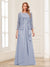 Lace Chiffon Square Neck 3/4 Sleeves 2 Pieces Mother of the Bride Dresses with Appliques & Jacket