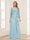 Lace Chiffon Square Neck 3/4 Sleeves 2 Pieces Mother of the Bride Dresses with Appliques & Jacket