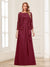 Lace Chiffon Square Neck 3/4 Sleeves 2 Pieces Mother of the Bride Dresses with Appliques & Jacket