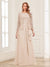 Lace Chiffon Square Neck 3/4 Sleeves 2 Pieces Mother of the Bride Dresses with Appliques & Jacket