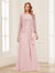 Lace Chiffon Square Neck 3/4 Sleeves 2 Pieces Mother of the Bride Dresses with Appliques & Jacket
