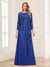 Lace Chiffon Square Neck 3/4 Sleeves 2 Pieces Mother of the Bride Dresses with Appliques & Jacket