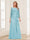 Lace Chiffon Square Neck 3/4 Sleeves 2 Pieces Mother of the Bride Dresses with Appliques & Jacket
