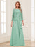 Lace Chiffon Square Neck 3/4 Sleeves 2 Pieces Mother of the Bride Dresses with Appliques & Jacket