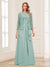 Lace Chiffon Square Neck 3/4 Sleeves 2 Pieces Mother of the Bride Dresses with Appliques & Jacket