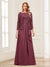 Lace Chiffon Square Neck 3/4 Sleeves 2 Pieces Mother of the Bride Dresses with Appliques & Jacket