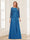 Lace Chiffon Square Neck 3/4 Sleeves 2 Pieces Mother of the Bride Dresses with Appliques & Jacket