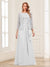 Lace Chiffon Square Neck 3/4 Sleeves 2 Pieces Mother of the Bride Dresses with Appliques & Jacket