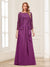 Lace Chiffon Square Neck 3/4 Sleeves 2 Pieces Mother of the Bride Dresses with Appliques & Jacket