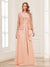 Lace Chiffon Square Neck 3/4 Sleeves 2 Pieces Mother of the Bride Dresses with Appliques & Jacket
