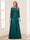 Lace Chiffon Square Neck 3/4 Sleeves 2 Pieces Mother of the Bride Dresses with Appliques & Jacket