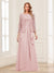 Lace Chiffon Square Neck 3/4 Sleeves 2 Pieces Mother of the Bride Dresses with Appliques & Jacket
