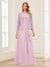 Lace Chiffon Square Neck 3/4 Sleeves 2 Pieces Mother of the Bride Dresses with Appliques & Jacket