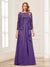 Lace Chiffon Square Neck 3/4 Sleeves 2 Pieces Mother of the Bride Dresses with Appliques & Jacket