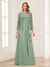 Lace Chiffon Square Neck 3/4 Sleeves 2 Pieces Mother of the Bride Dresses with Appliques & Jacket