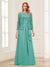 Lace Chiffon Square Neck 3/4 Sleeves 2 Pieces Mother of the Bride Dresses with Appliques & Jacket