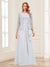 Lace Chiffon Square Neck 3/4 Sleeves 2 Pieces Mother of the Bride Dresses with Appliques & Jacket
