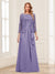 Lace Chiffon Square Neck 3/4 Sleeves 2 Pieces Mother of the Bride Dresses with Appliques & Jacket