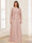 Lace Chiffon Square Neck 3/4 Sleeves 2 Pieces Plus Size Mother of the Bride Dresses with Appliques & Jacket