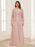 Lace Chiffon Square Neck 3/4 Sleeves 2 Pieces Plus Size Mother of the Bride Dresses with Appliques & Jacket