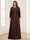 Lace Chiffon Square Neck 3/4 Sleeves 2 Pieces Plus Size Mother of the Bride Dresses with Appliques & Jacket