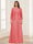 Lace Chiffon Square Neck 3/4 Sleeves 2 Pieces Plus Size Mother of the Bride Dresses with Appliques & Jacket