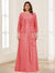 Lace Chiffon Square Neck 3/4 Sleeves 2 Pieces Plus Size Mother of the Bride Dresses with Appliques & Jacket