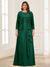 Lace Chiffon Square Neck 3/4 Sleeves 2 Pieces Plus Size Mother of the Bride Dresses with Appliques & Jacket