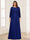 Lace Chiffon Square Neck 3/4 Sleeves 2 Pieces Plus Size Mother of the Bride Dresses with Appliques & Jacket