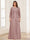 Lace Chiffon Square Neck 3/4 Sleeves 2 Pieces Plus Size Mother of the Bride Dresses with Appliques & Jacket