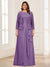 Lace Chiffon Square Neck 3/4 Sleeves 2 Pieces Plus Size Mother of the Bride Dresses with Appliques & Jacket
