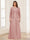Lace Chiffon Square Neck 3/4 Sleeves 2 Pieces Plus Size Mother of the Bride Dresses with Appliques & Jacket