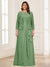 Lace Chiffon Square Neck 3/4 Sleeves 2 Pieces Plus Size Mother of the Bride Dresses with Appliques & Jacket
