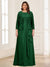 Lace Chiffon Square Neck 3/4 Sleeves 2 Pieces Plus Size Mother of the Bride Dresses with Appliques & Jacket