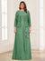 Lace Chiffon Square Neck 3/4 Sleeves 2 Pieces Plus Size Mother of the Bride Dresses with Appliques & Jacket