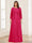 Lace Chiffon Square Neck 3/4 Sleeves 2 Pieces Plus Size Mother of the Bride Dresses with Appliques & Jacket
