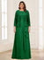 Lace Chiffon Square Neck 3/4 Sleeves 2 Pieces Plus Size Mother of the Bride Dresses with Appliques & Jacket
