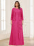 Lace Chiffon Square Neck 3/4 Sleeves 2 Pieces Plus Size Mother of the Bride Dresses with Appliques & Jacket