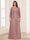 Lace Chiffon Square Neck 3/4 Sleeves 2 Pieces Plus Size Mother of the Bride Dresses with Appliques & Jacket