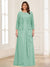 Lace Chiffon Square Neck 3/4 Sleeves 2 Pieces Plus Size Mother of the Bride Dresses with Appliques & Jacket